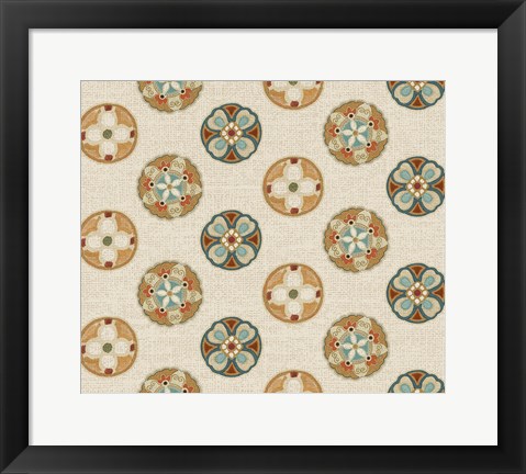 Framed Spice Suzani Patterns II Print