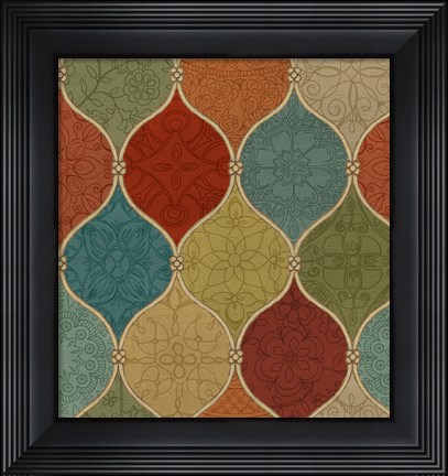 Framed Spice Mosaic Pattern Crop Print