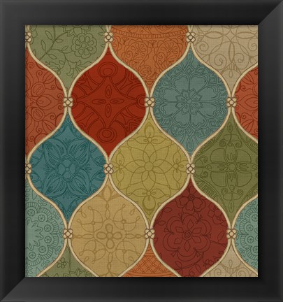 Framed Spice Mosaic Pattern Crop Print