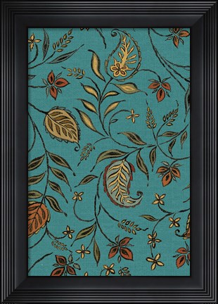 Framed Paisley Trail I Patterns Print
