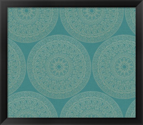 Framed Mandala Road Pattern II Print