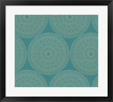 Framed Mandala Road Pattern II Print