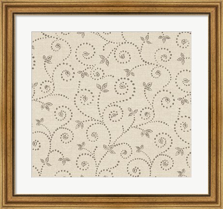 Framed Batik IV Patterns Print