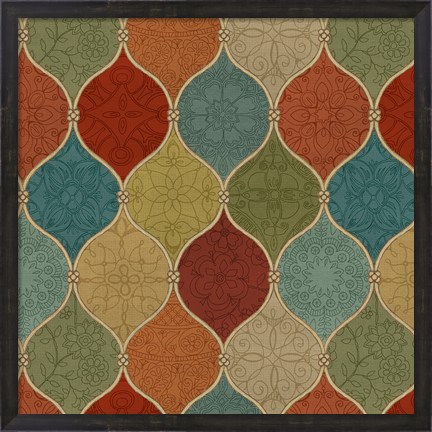 Framed Spice Mosaic Pattern Print
