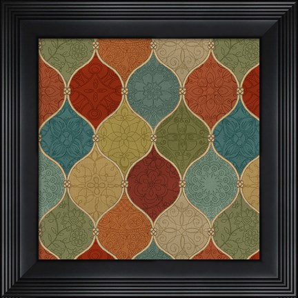 Framed Spice Mosaic Pattern Print