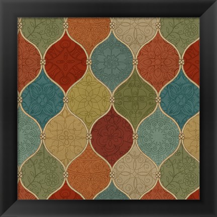 Framed Spice Mosaic Pattern Print