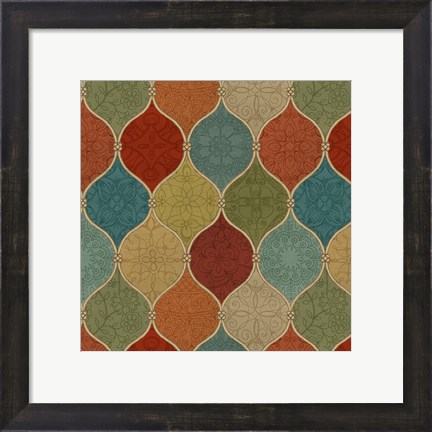 Framed Spice Mosaic Pattern Print