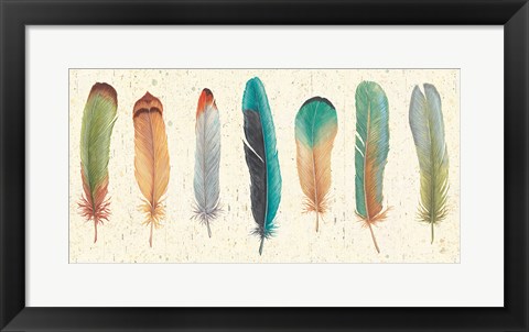 Framed Feather Tales VII Print