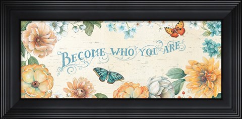 Framed Butterfly Bloom V Print
