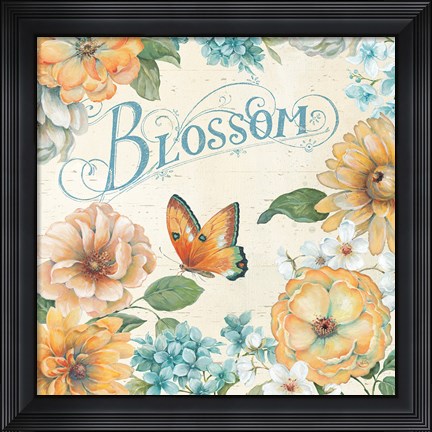 Framed Butterfly Bloom II Print