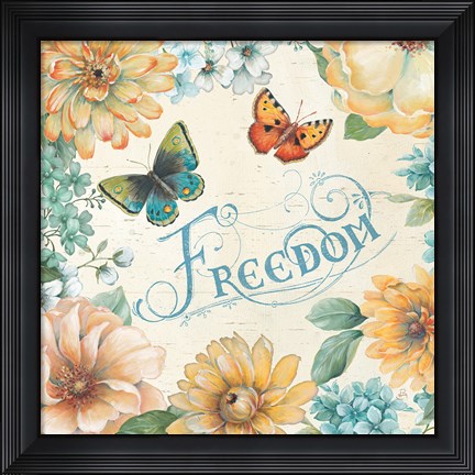 Framed Butterfly Bloom III Print
