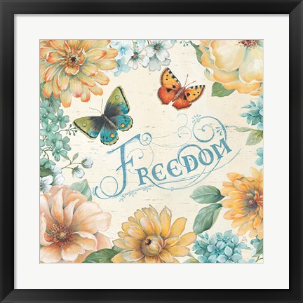 Framed Butterfly Bloom III Print