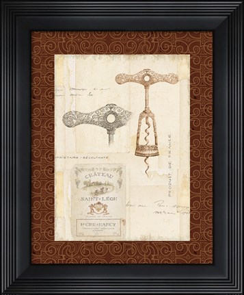 Framed Fancy Corkscrew II Border Print