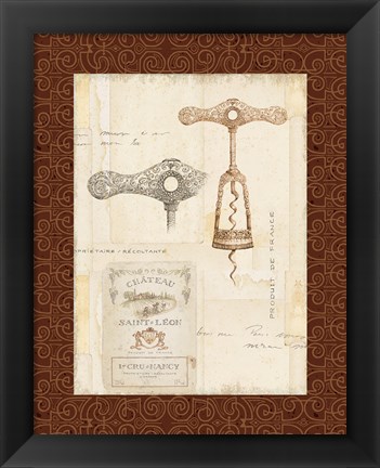 Framed Fancy Corkscrew II Border Print