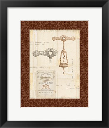 Framed Fancy Corkscrew II Border Print