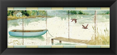 Framed Lakeside Dock Print