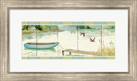 Framed Lakeside Dock Print