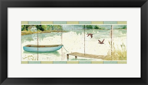 Framed Lakeside Dock Print