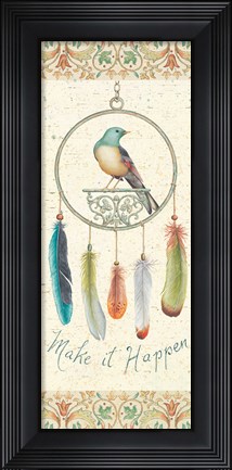 Framed Feather Tales III Print