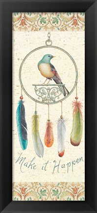 Framed Feather Tales III Print