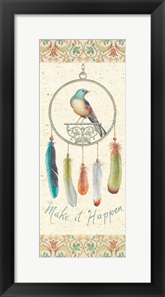 Framed Feather Tales III Print