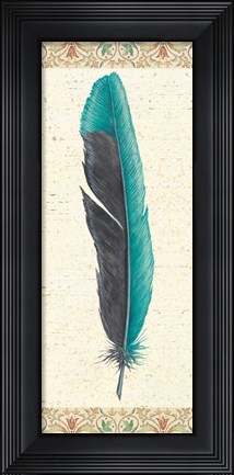 Framed Feather Tales V Print