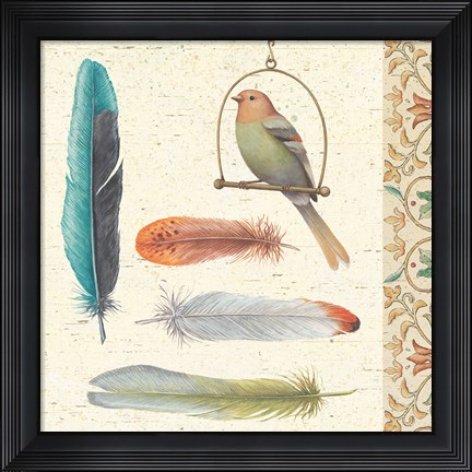 Framed Feather Tales II Print