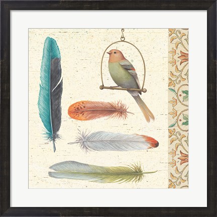 Framed Feather Tales II Print