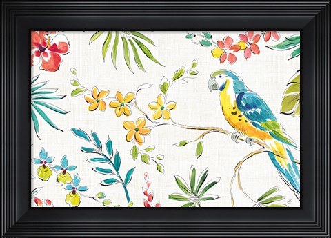 Framed Tropical Oasis II White Print