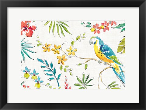 Framed Tropical Oasis II White Print