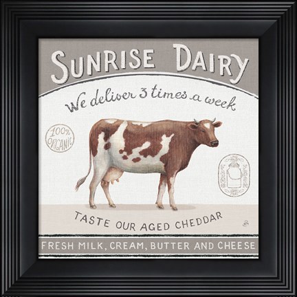 Framed Vintage Farm II Print