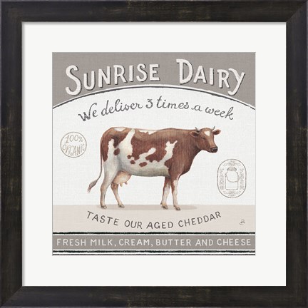 Framed Vintage Farm II Print