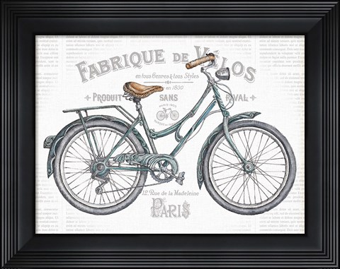 Framed Bicycles I v2 Print