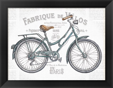 Framed Bicycles I v2 Print