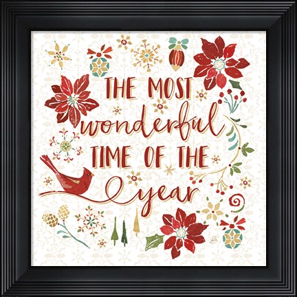 Framed Holiday Impressions III Print