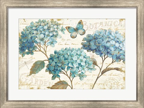Framed Blue Garden I Print