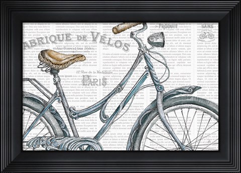 Framed Bicycles III Print