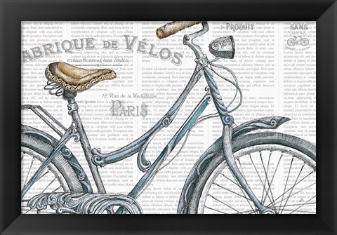 Framed Bicycles III Print