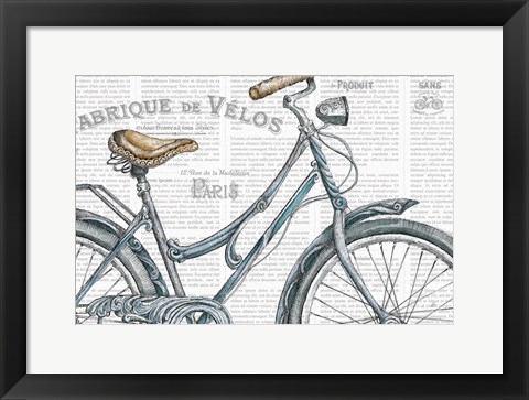 Framed Bicycles III Print