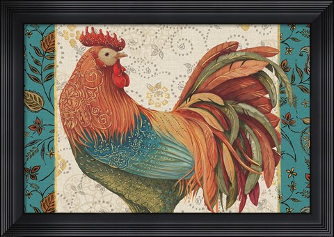 Framed Rooster Spice I II III IVA Print