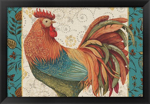 Framed Rooster Spice I II III IVA Print