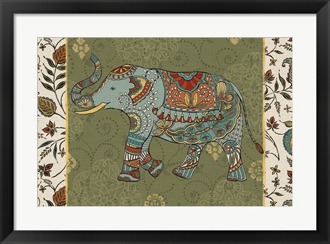 Framed Elephant Caravan IIF Print