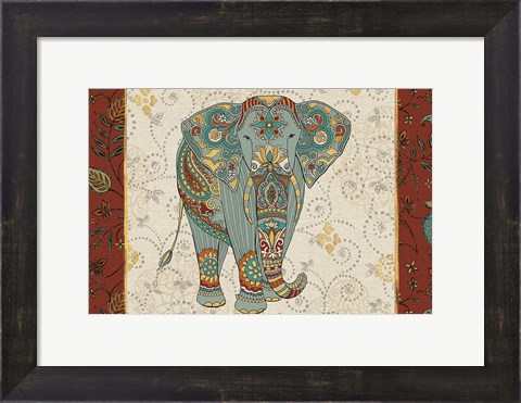 Framed Elephant Caravan IA Print