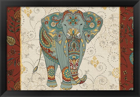 Framed Elephant Caravan IA Print