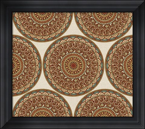 Framed Mandala Road Pattern I Print