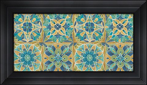Framed Mexican Tiles Pattern Print