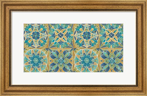Framed Mexican Tiles Pattern Print