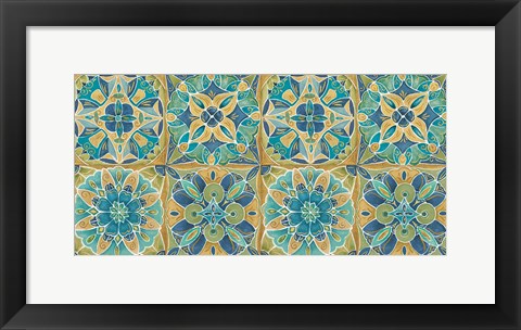 Framed Mexican Tiles Pattern Print