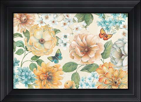 Framed Butterfly Bloom I Print