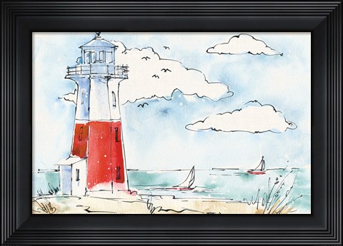 Framed Coastal Life VII Print